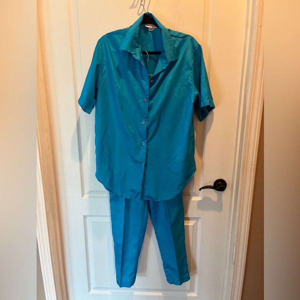 💎 Vintage Teal 2-Piece Outfit – Horace & Allan Co. – Size Medium – 80s 90s